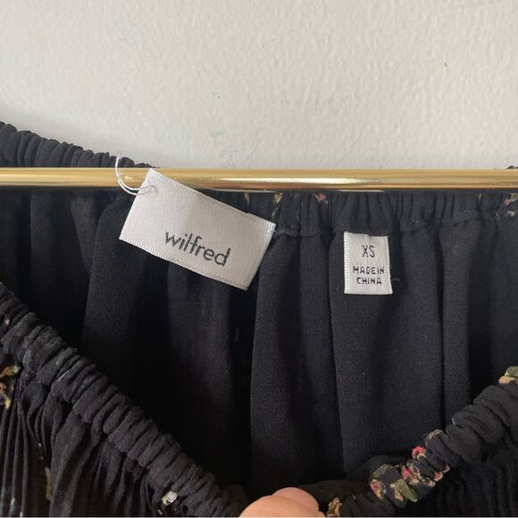 Wilfred Talence Black Floral Off The Shoulder Blouse XS - Picture 10 of 12